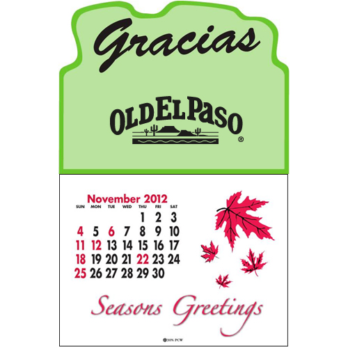 Promotional Press-N-Stick™ - Gracias Calendar