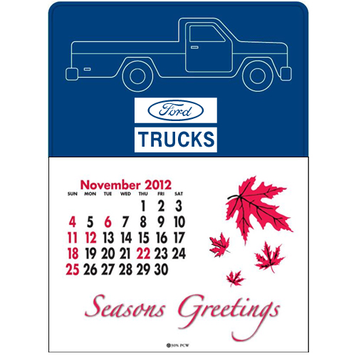 Promotional Press-N-Stick&trade; - Pick-Up Truck Calendar