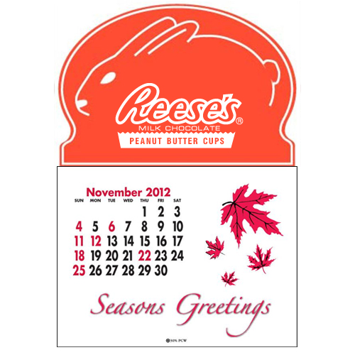 Promotional Press-N-Stick&trade; - Rabbit Calendar