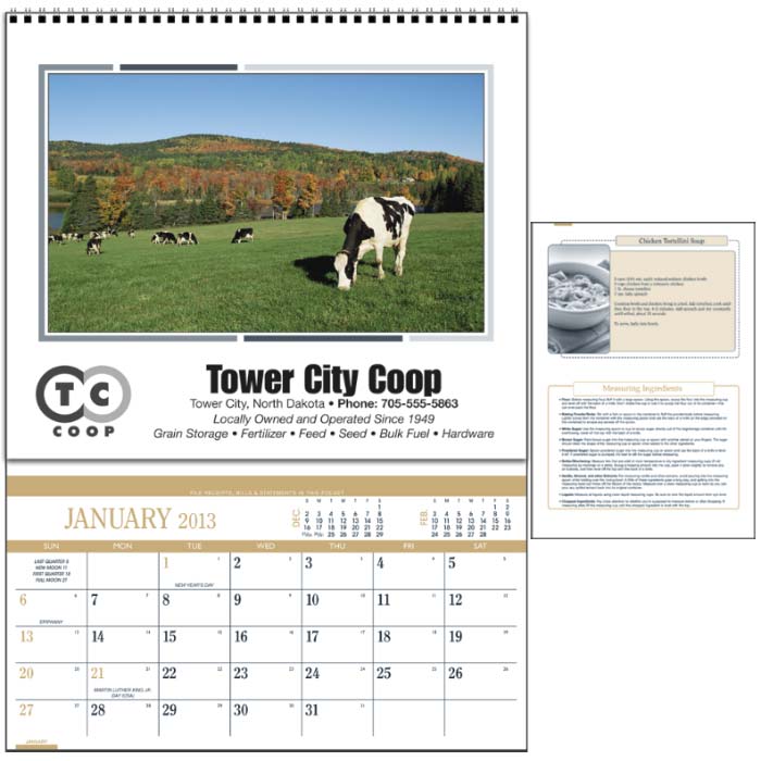 Promotional Recipe Pocket Calendar