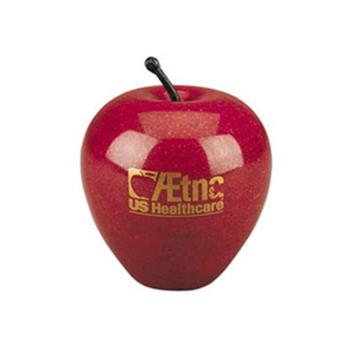Promotional Red Marble Apple Paperweight
