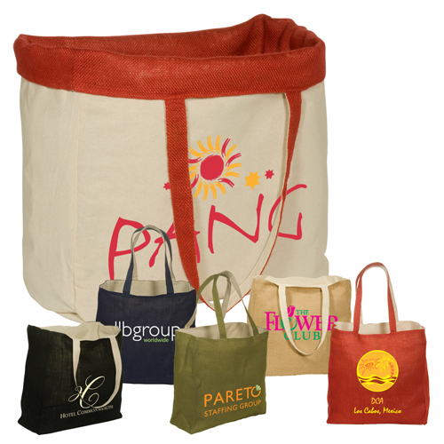 Promotional Reversible Jute/Cotton Tote