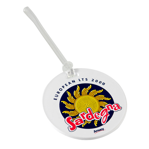 Promotional Round Luggage Tag with Digital Imprint
