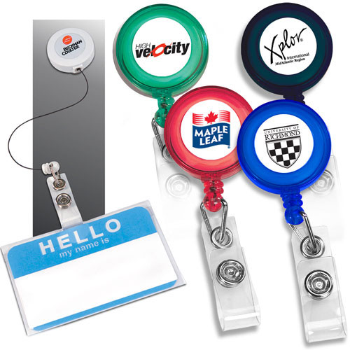Promotional Round Retract-A-Badge