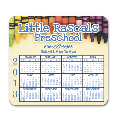 Promotional Rounded Corners Calendar Magnet