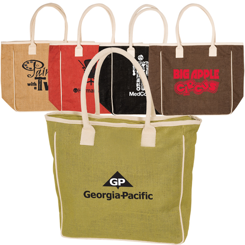 Promotional Seville Jute/Canvas Tote