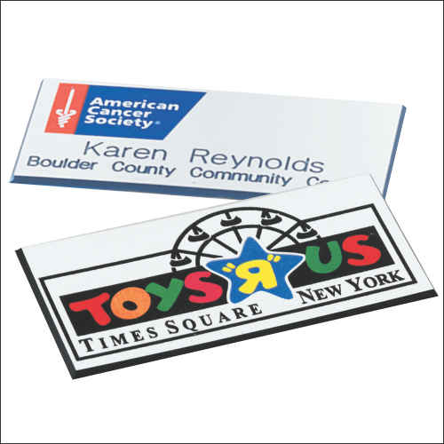 Promotional Square Corners Name Badge - 3