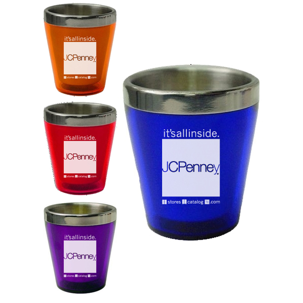 Promotional Stainless Line Acrylic Shot Glass