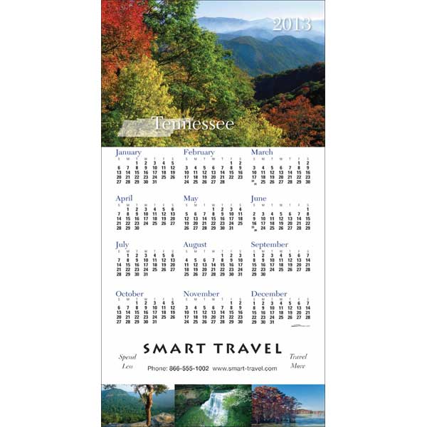 Promotional Tennessee State Tri Fold Calendar