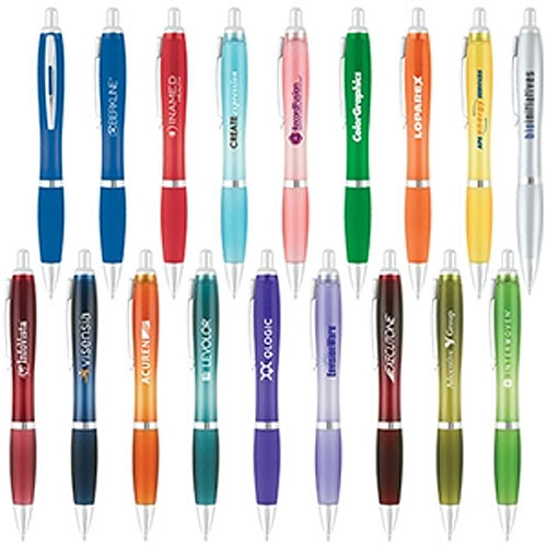 Promotional Translucent Curvaceous Ballpoint