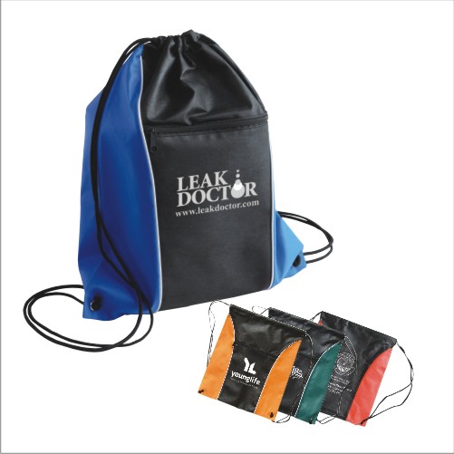 Promotional Two-Tone Drawstring Backpack