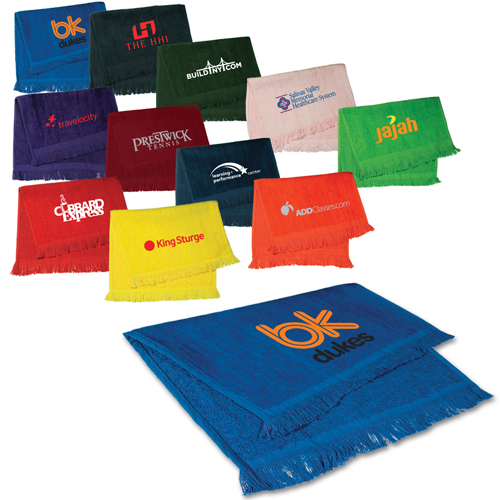Promotional Velour Sport Towel - Dark Colors