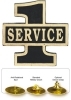 Number One Die Struck Lapel Pin 