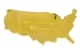  US Brass Map Paperweight 