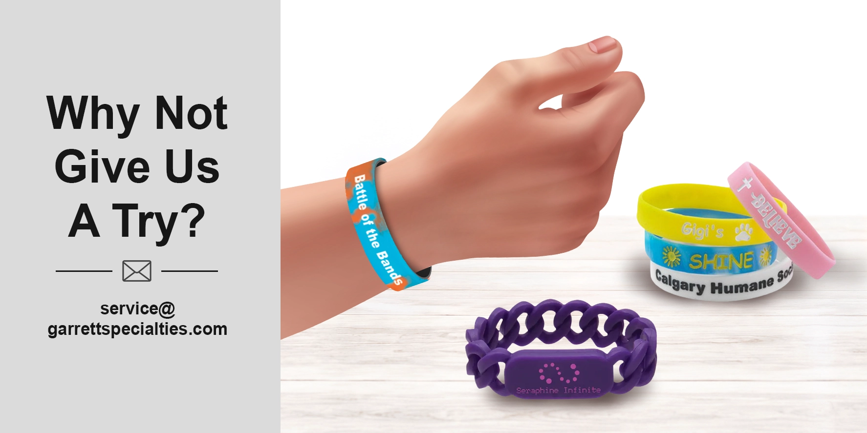 Custom awareness bracelets for causes and fundraising campaigns