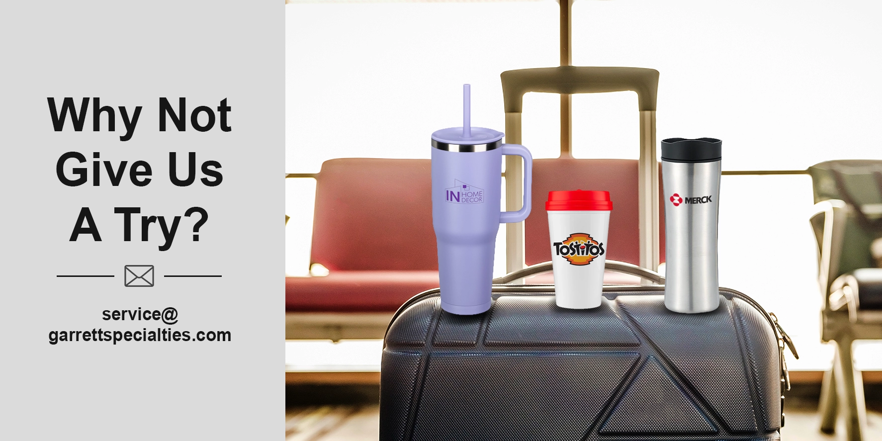 Custom Travel Mugs | Personalized Promotional Travel Coffee Mugs Custom travel mugs and personalized promotional travel coffee mugs with company and organization logos for employee gifts, client appreciation, trade shows, corporate events and business promotions