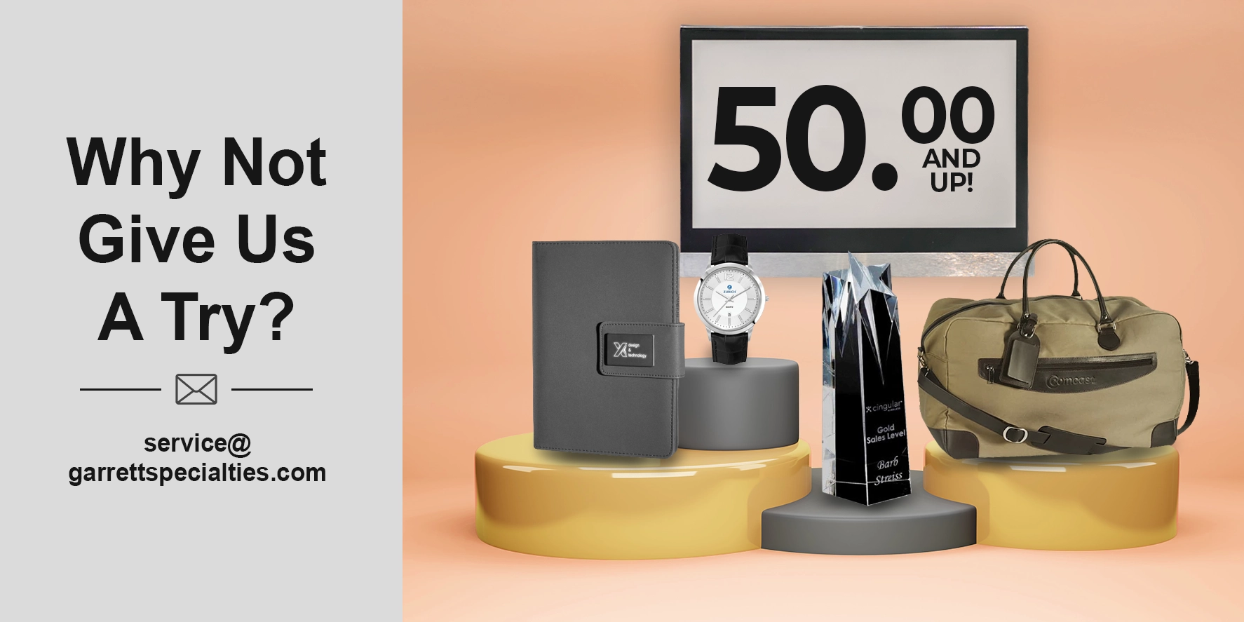 Executive Gifts Over $50 | Personalized Corporate Recognition Gifts Executive gifts over $50 including personalized leather items, tech gifts, clocks, crystal gifts and gift sets for executives, employees, clients and business partners