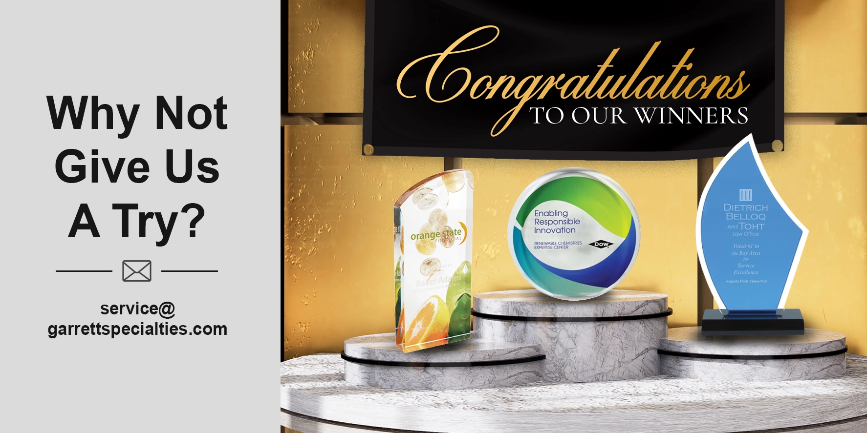 Custom acrylic awards for recognition