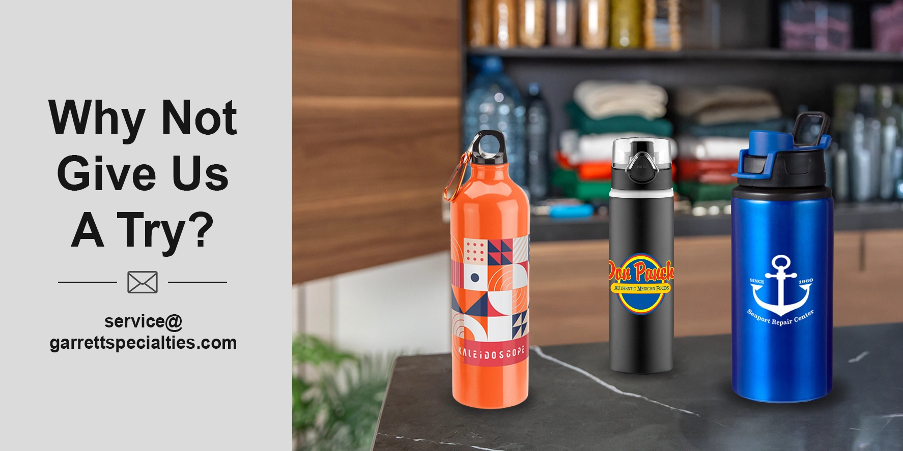 Custom Aluminum Water Bottles | Personalized Promotional Bottles Custom aluminum water bottles personalized with business, school and organization logos for employee gifts, fitness programs, sports teams, trade shows, outdoor events and promotional giveaways