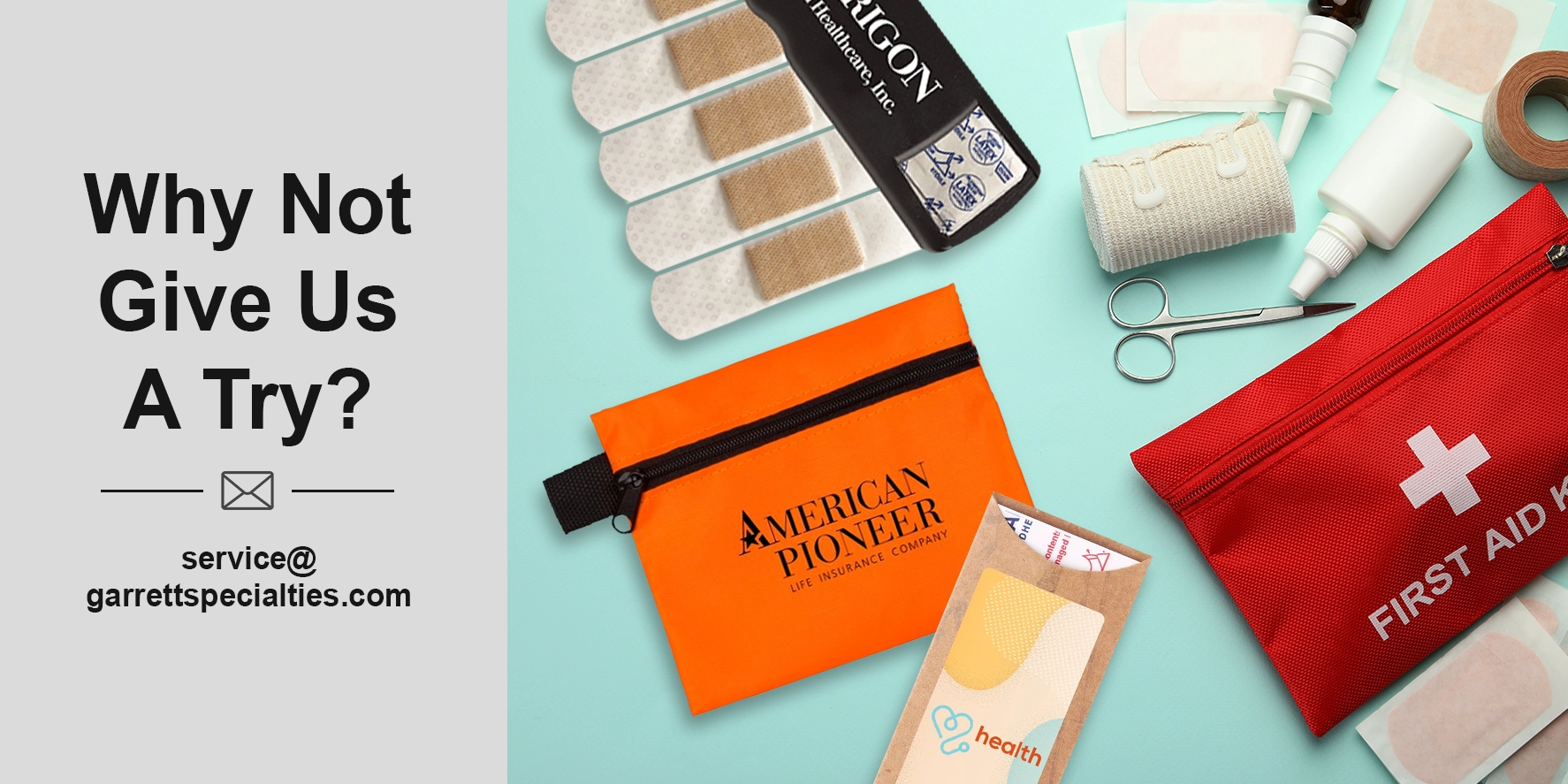 Custom bandage dispensers are compact, refillable plastic cases pre-loaded with  adhesive bandages, designed for promotional giveaways, safety programs, and health fairs