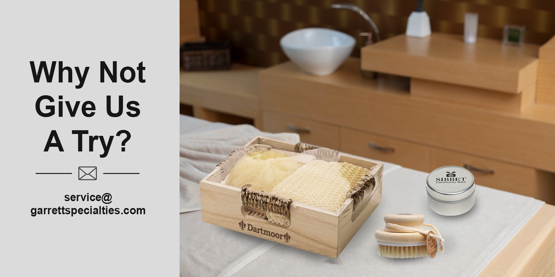 Custom bath and spa gift items