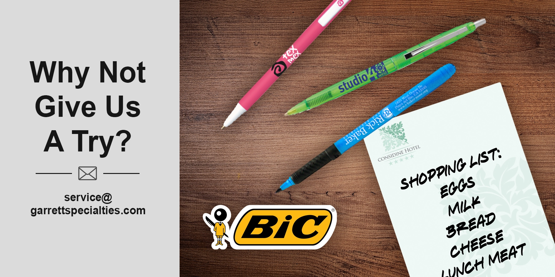 Custom BIC® Promotional Products | Personalized BIC® Pens Custom BIC promotional products including personalized BIC pens and writing instruments with company logos for businesses, schools, offices, trade shows, employee programs and events