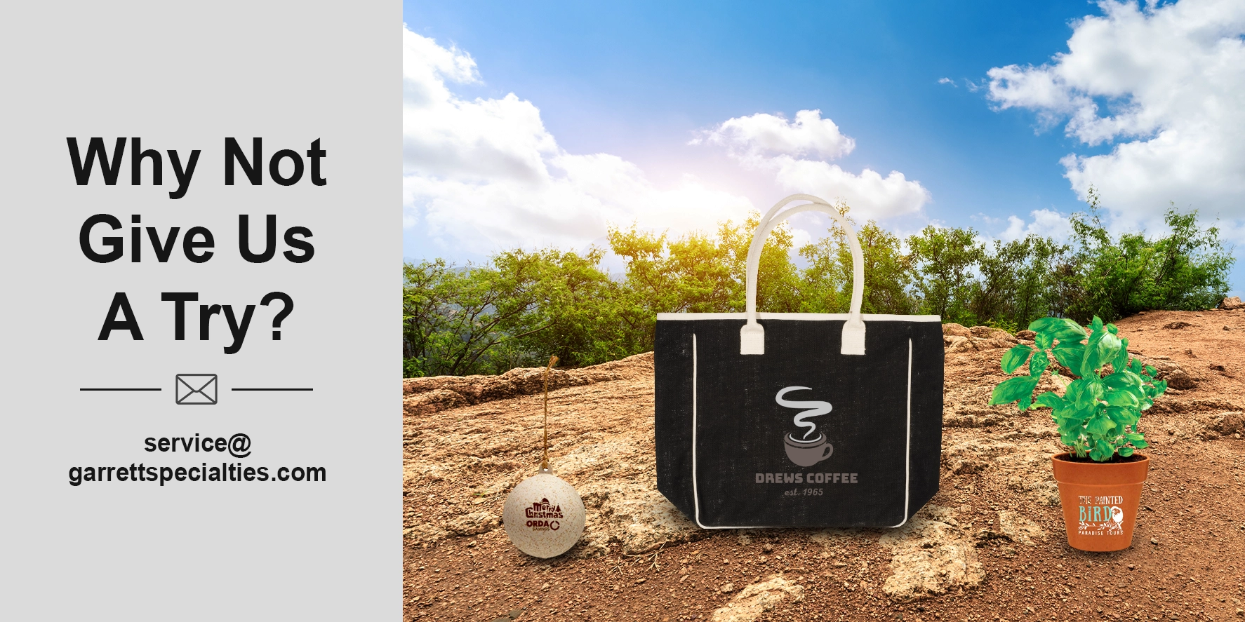 Custom biodegradable promotional products and environmentally themed giveaways personalized with business, school and organization logos for Earth Day, green initiatives, environmental awareness programs and community events