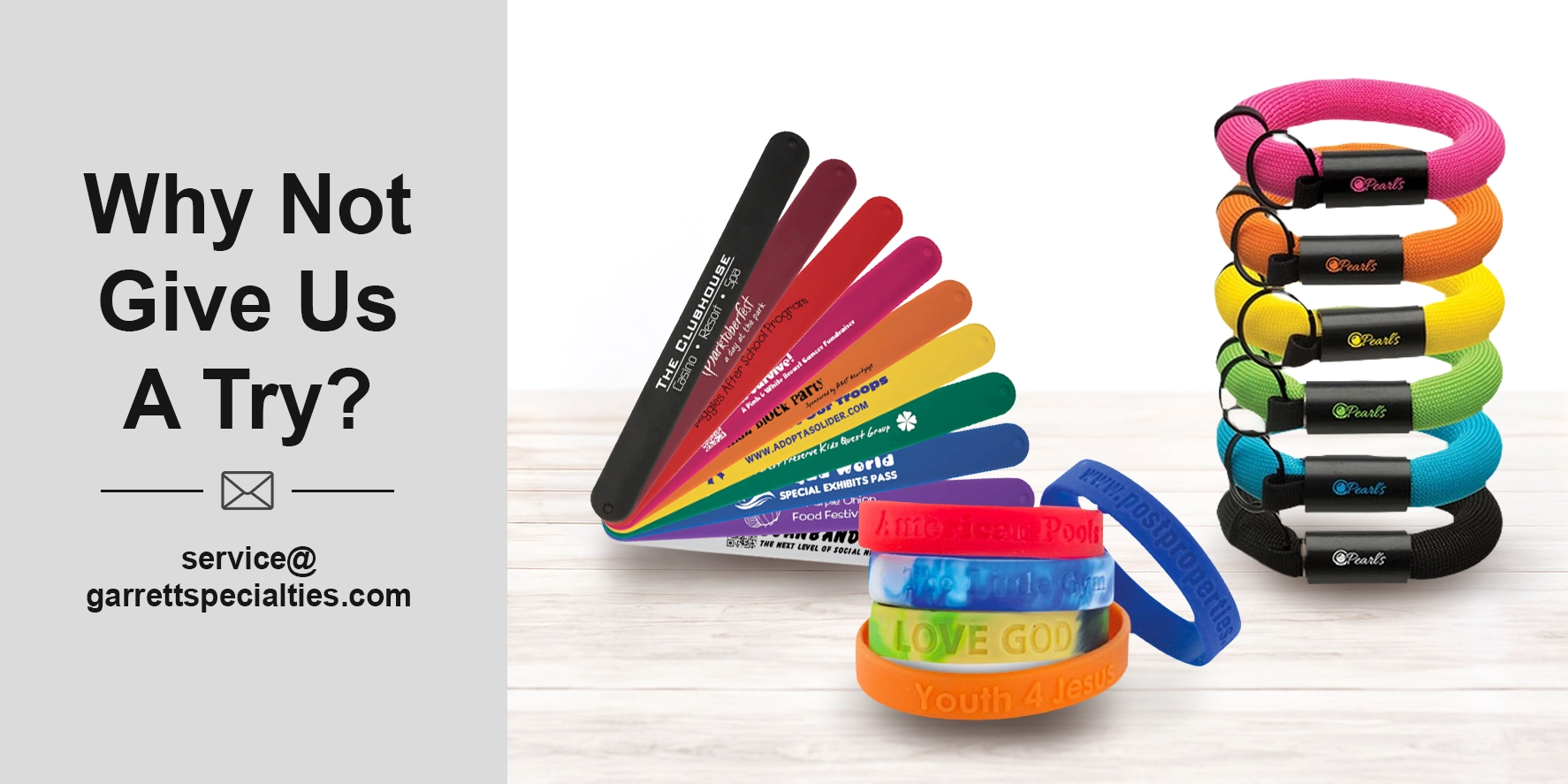 Personalized bracelets and wristbands for events and organizations