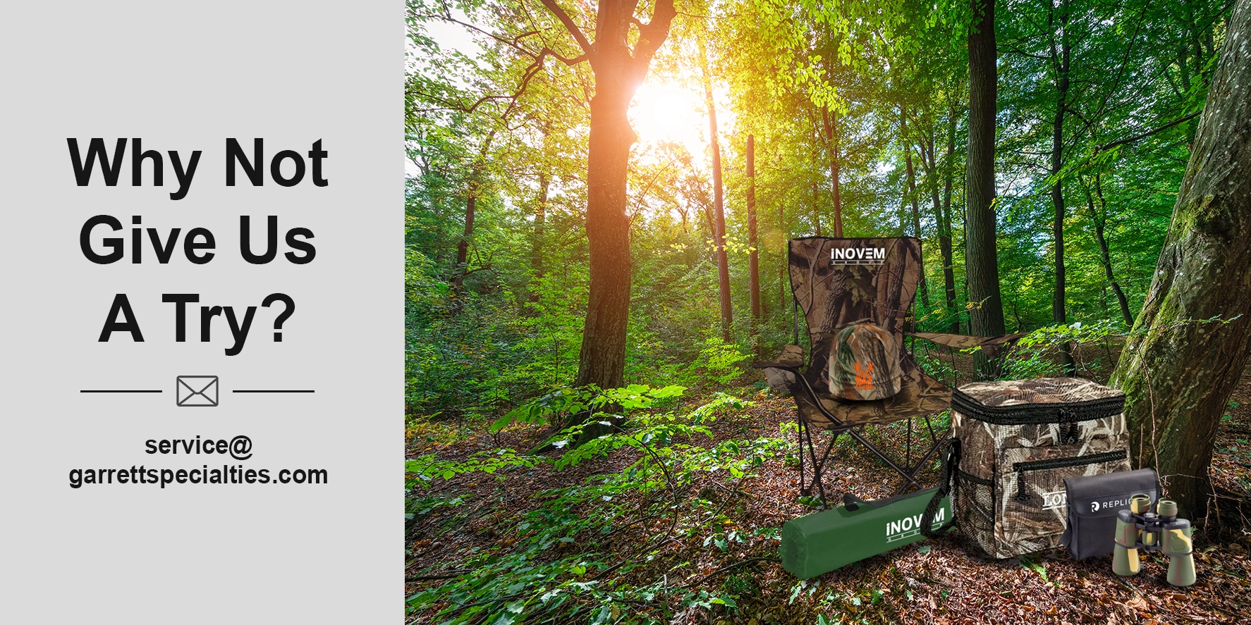  Blend into marketing success with custom camouflage items, unique promos for outdoor, military, and adventure brands.