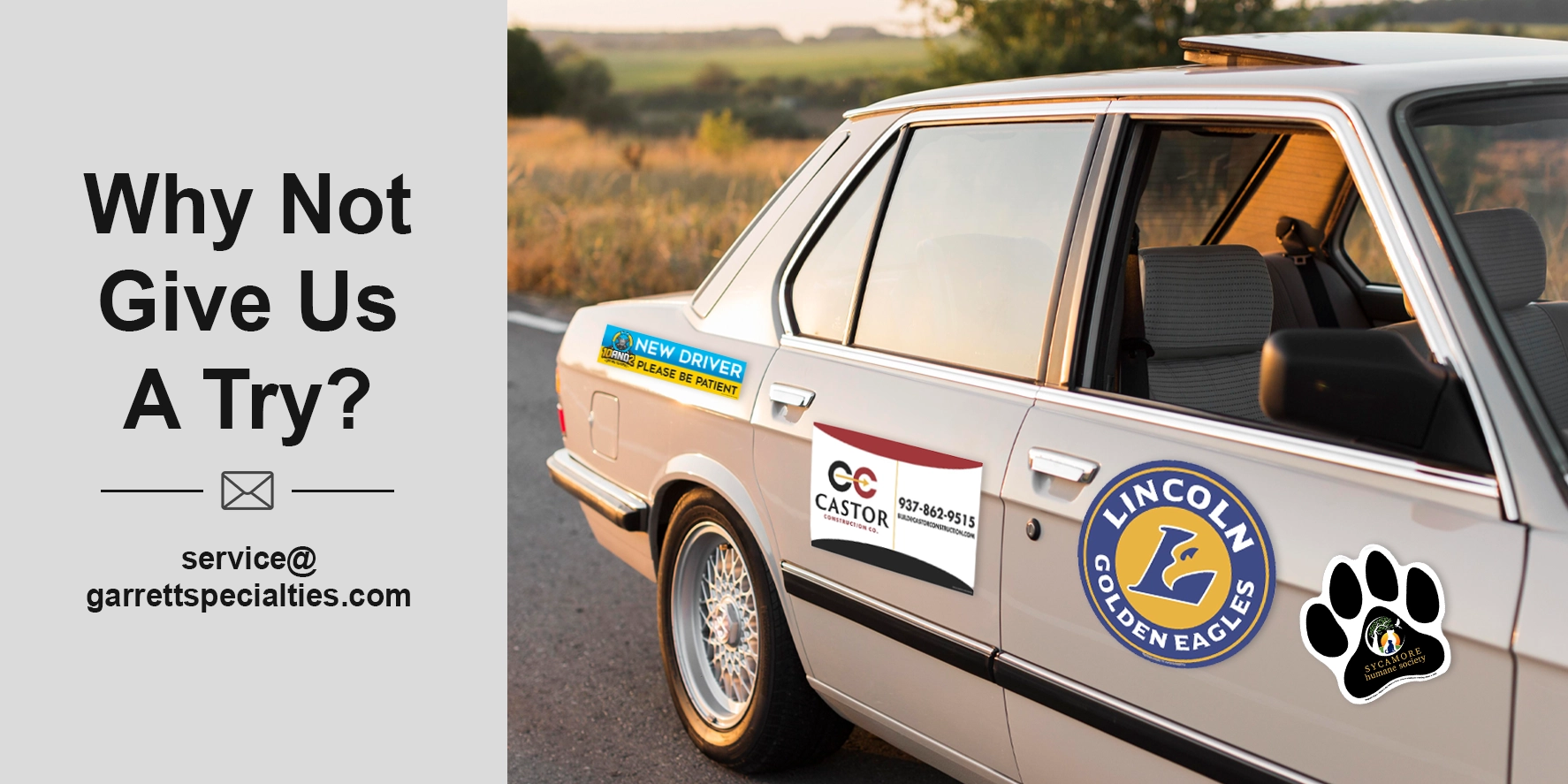 Custom car magnets for business vehicle advertising