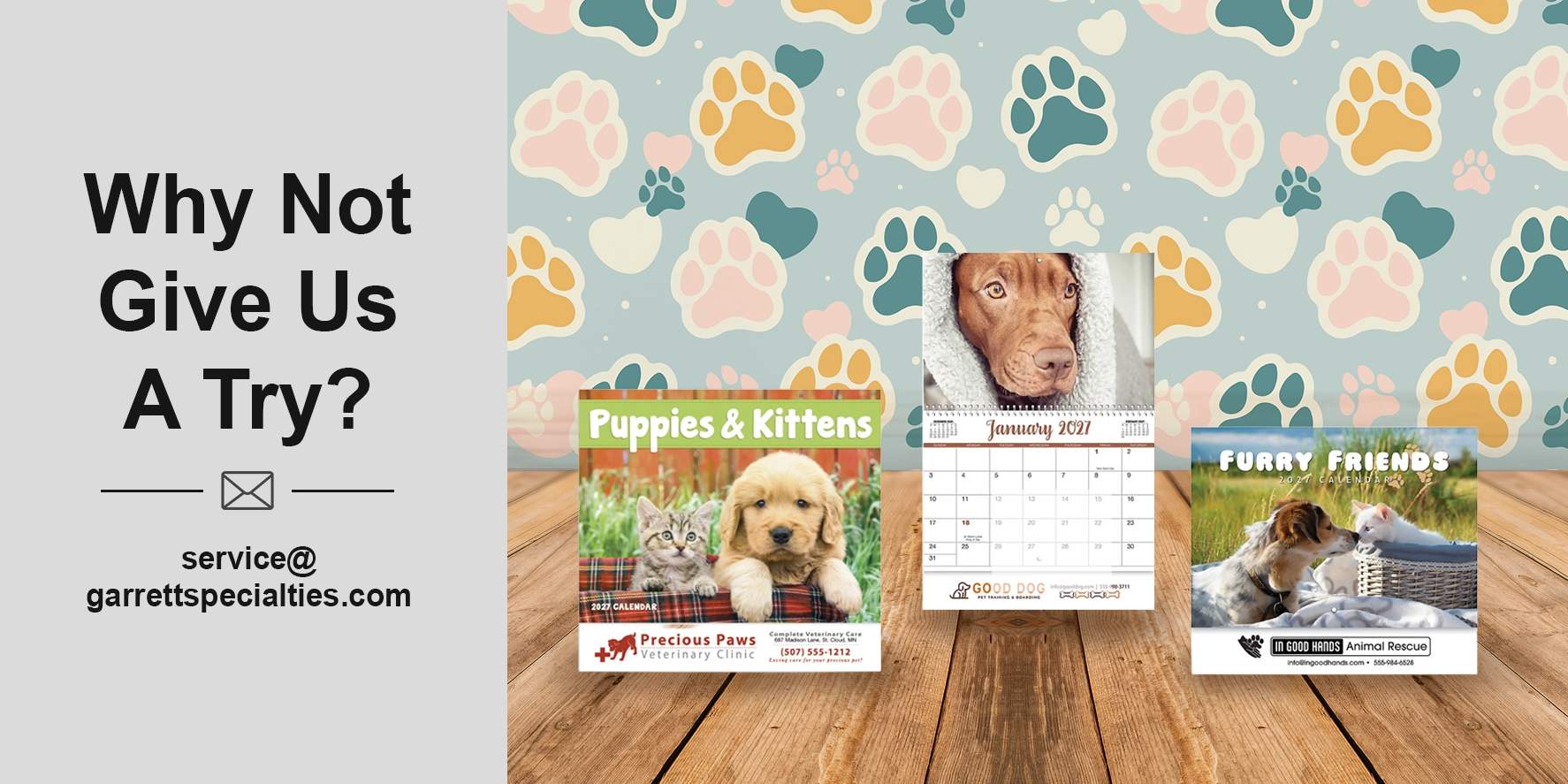 Dog & Cat Calendars Custom promotional cat and dog calendars brings brand exposure year round while putting a smile on your face