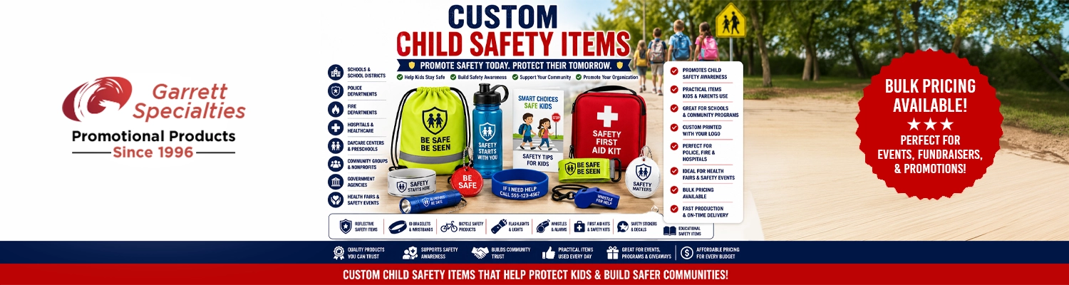 Custom promotional child safety products printed with logo