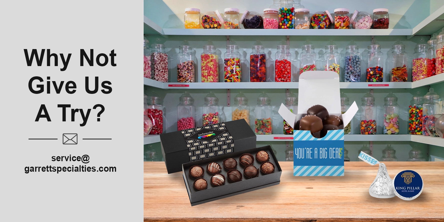 Custom chocolate gifts and promotional chocolates for employees clients and corporate events