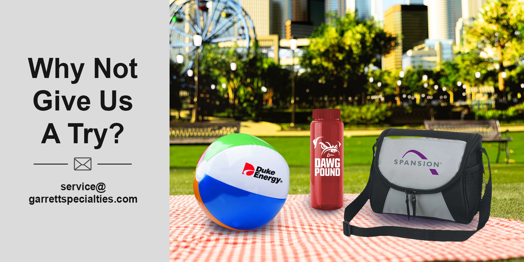 Top Custom Picnic Products & Ideas Custom company picnic gear spans from useful items like blankets and coolers to fun extras like branded sunglasses and cups.