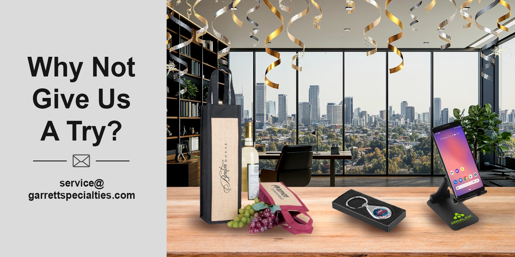 Company swag for employees, clients and business partners