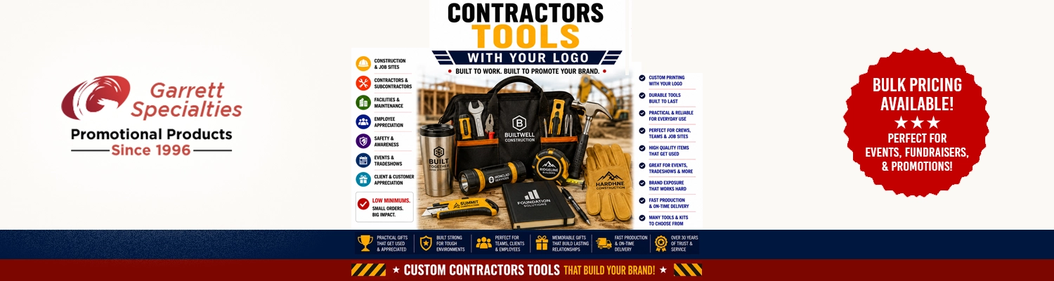 Custom contractor tools and promotional construction tools with logo