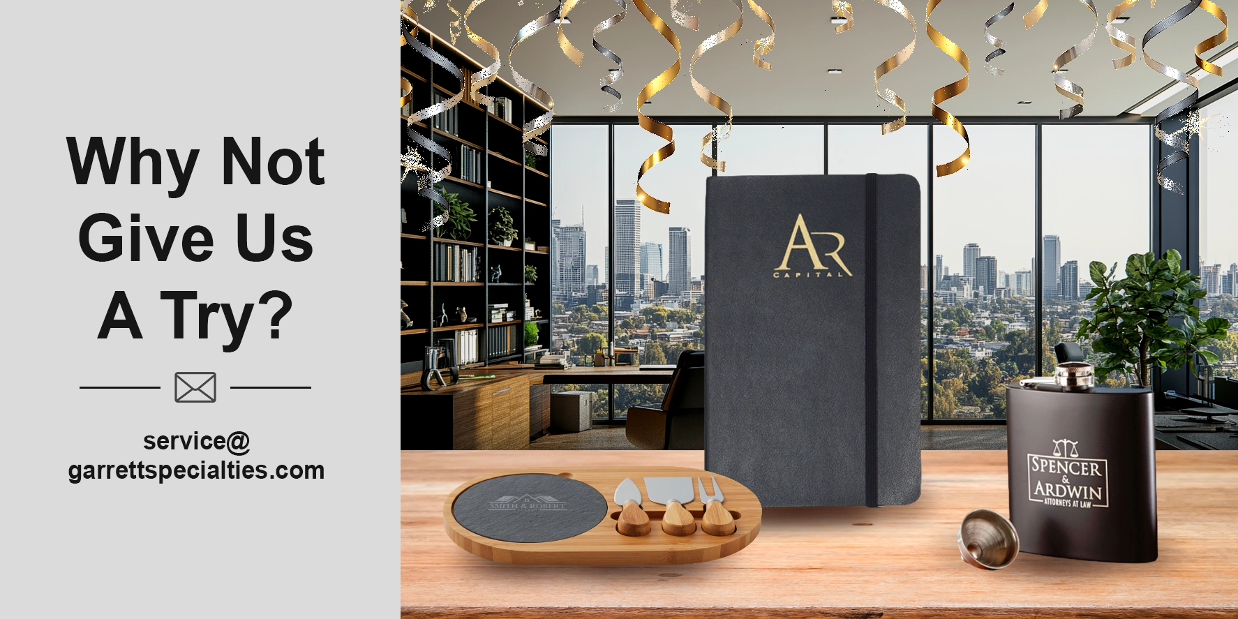 Corporate function gifts for employees, clients and event attendees