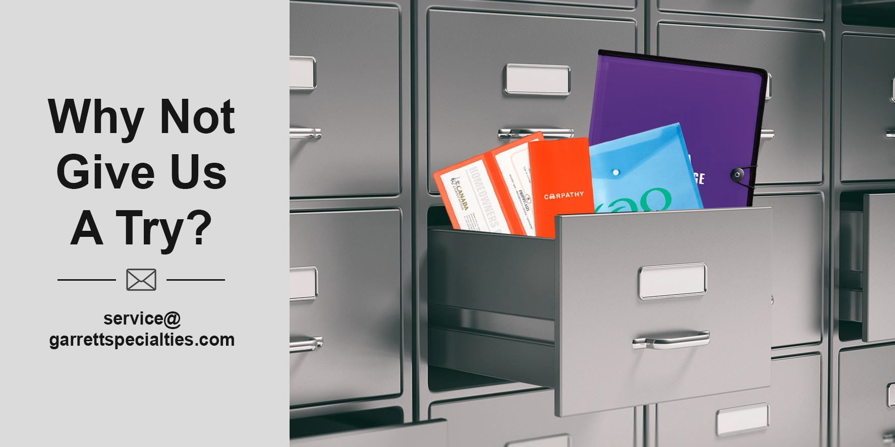 Presentation Document holders and file holders keep proposals, closing papers, and registration packets together 