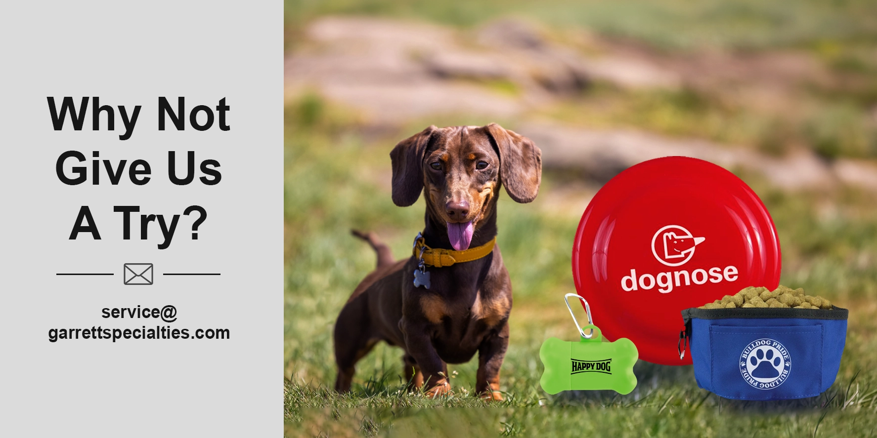 Popular promotional giveaways and prizes at dog shows range from practical everyday pet accessories to branded marketing items