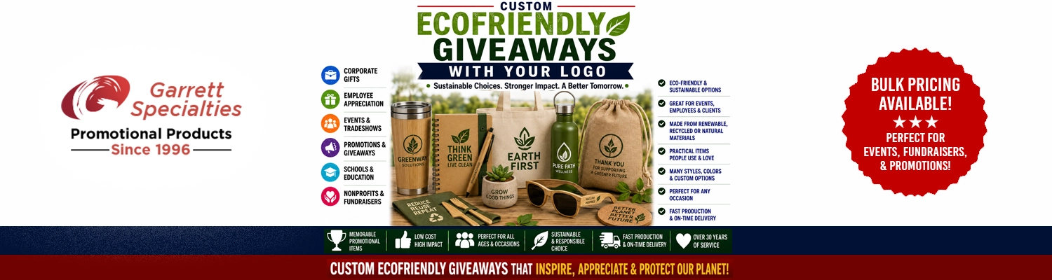 Custom eco-friendly giveaways and sustainable promotional products