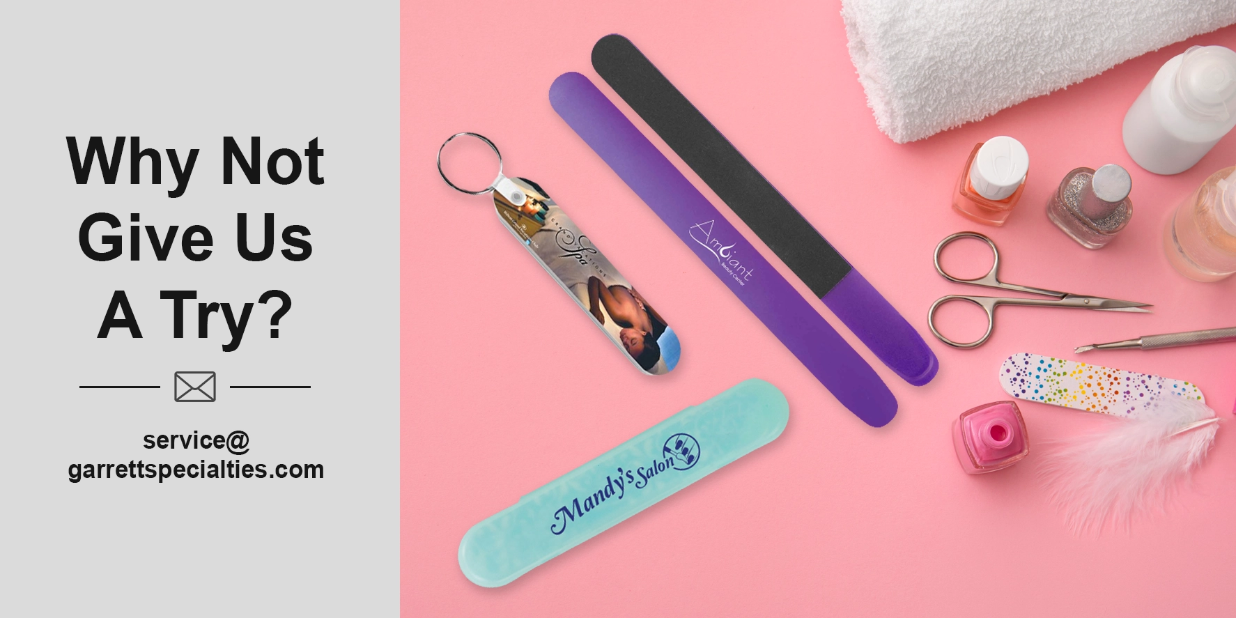 Custom emery boards and manicure items