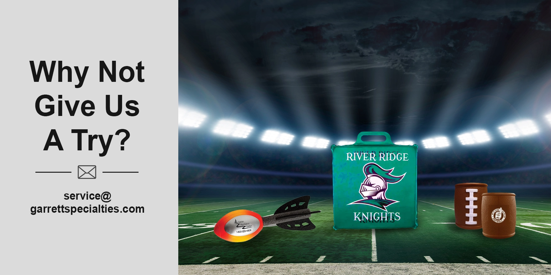 Top Football Promotional Items Football promotional items include footballs, coolers, fan giveaways, stadium accessories, and chairs for fans, for the love of football
