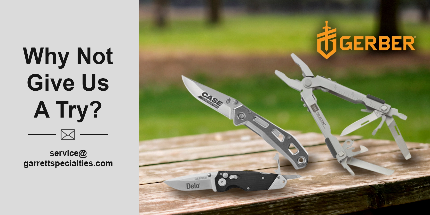 Custom Gerber knives and promotional Gerber tools
