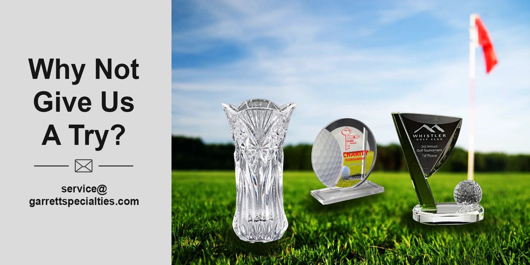 Custom golf awards and golf trophies for tournaments and outings