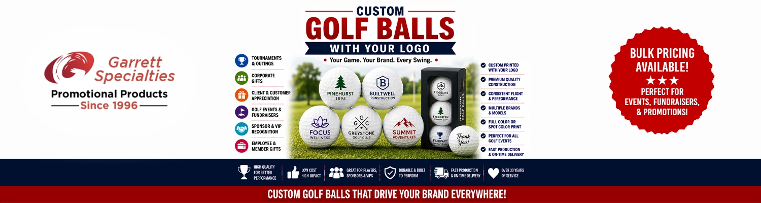 Custom printed golf balls with company logo
