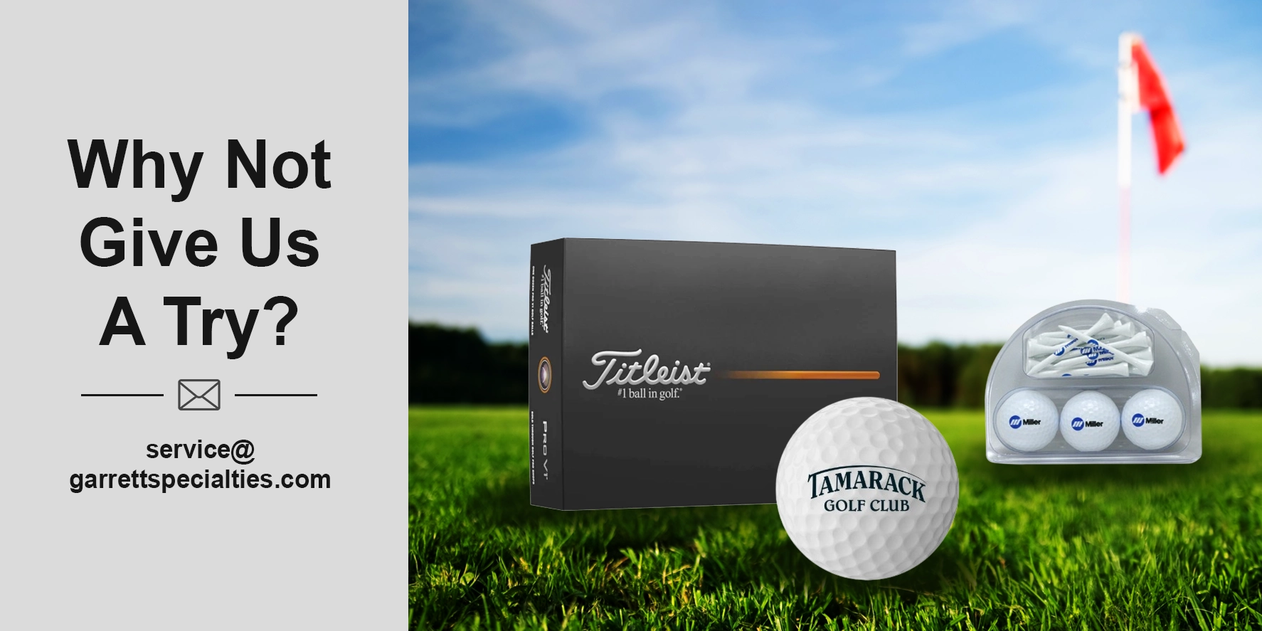 Custom golf balls for tournaments, corporate outings and golf events