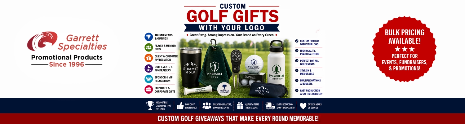 Custom promotional golf gifts and executive gift sets with corporate logo
