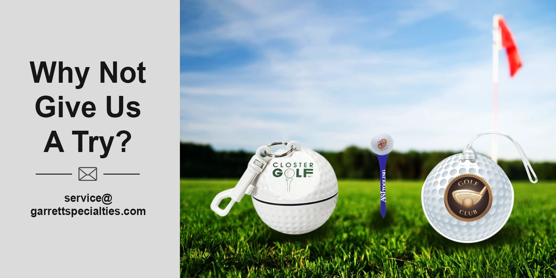 Custom golf giveaways and promotional golf items for tournaments and events