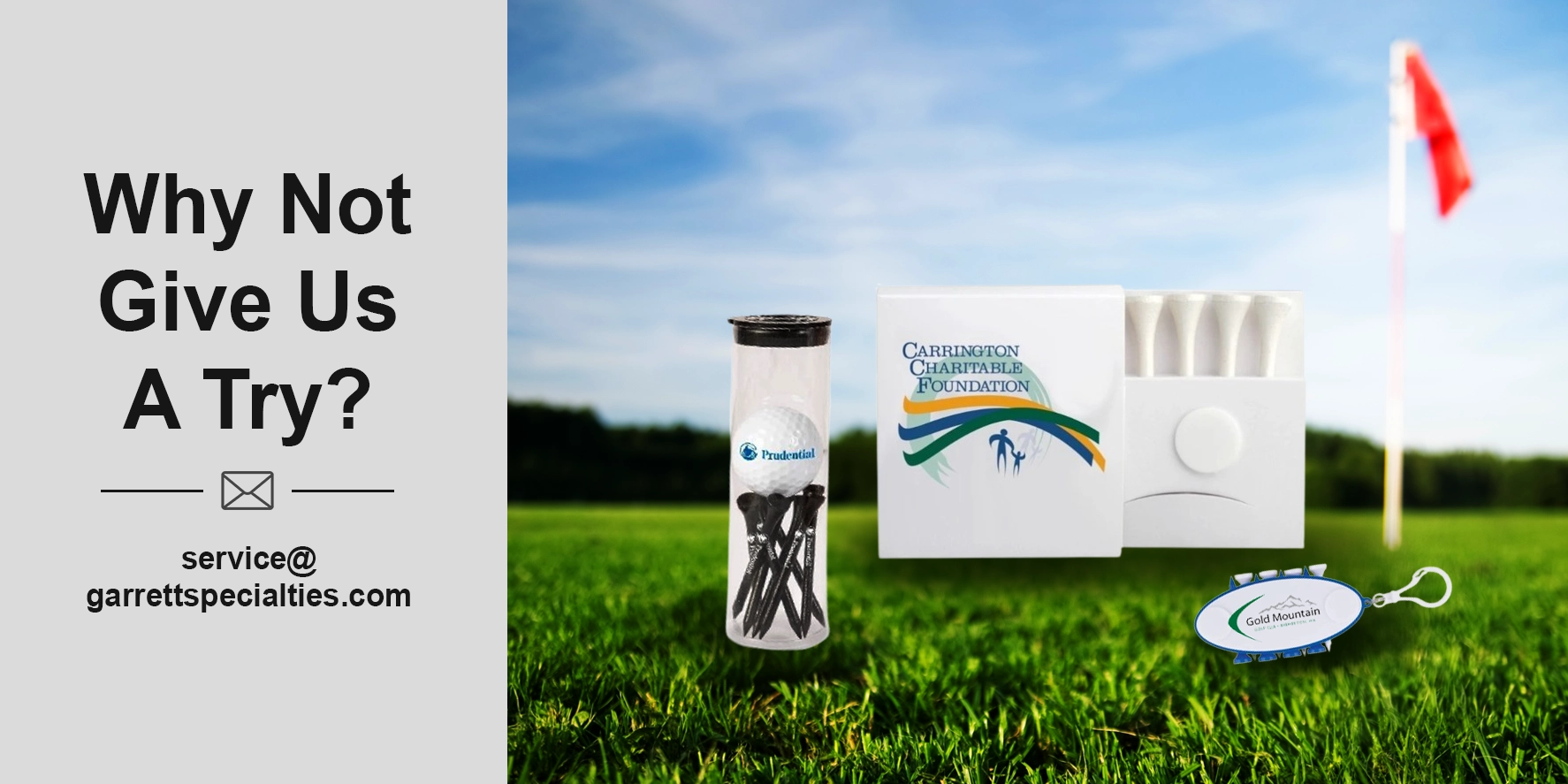 Custom golf tees for tournaments, corporate outings and golf events
