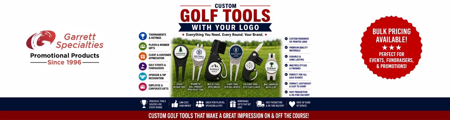 Custom promotional golf multi-tools printed with company logo
